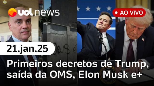 trump-fala-sobre-brasil;-gesto-de-musk;-eua-deixam-oms;-moraes-x-nunes-+-noticias-|-uol-news