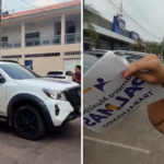 eleitores-protestam-e-tentam-colar-adesivos-para-identificar-caminhonetes-alugadas-por-r$-2,9-mi-para-vereadores-em-palmas