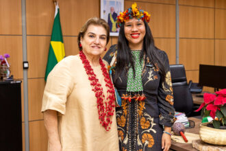 ministra-e-secretaria-alinham-parceria-para-fortalecer-a-seguranca-e-direitos-das-mulheres-indigenas-na-ilha-do-bananal