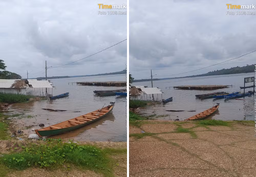 rio-tocantins-sobe-e-alaga-praia-do-bico;-barracas-ficam-submersas