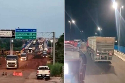 primeiros-caminhoes-pesados-ja-cruzam-a-nova-ponte-entre-to-e-ma-e-marcam-virada-apos-desabamento