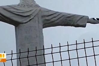raio-quebra-mao-do-cristo-redentor-no-tocantins-durante-temporal;-video