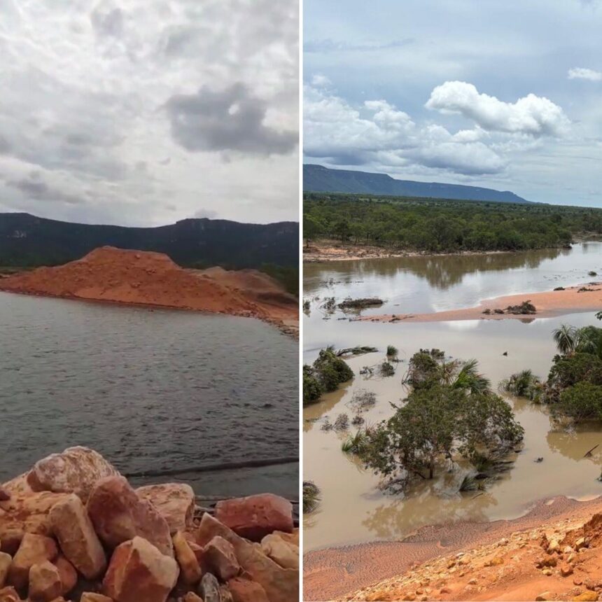 imagens-mostram-como-ficou-local-apos-rompimento-de-barragem-no-tocantins:-‘devastador’