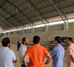 celso-morais-vistoria obras-que-ampliam-estrutura-de-esporte-e-saude-em-paraiso