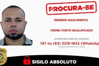 policia-civil-procura-suspeito-com-mandado-de-prisao-por-furto-qualificado-e-possivel-ligacao-com-organizacao-criminosa-em-palmas