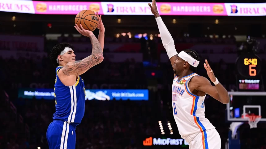 gui-santos-alcanca-100-bolas-de-tres-na-nba-em-derrota-dos-warriors-para-o-timberwolves