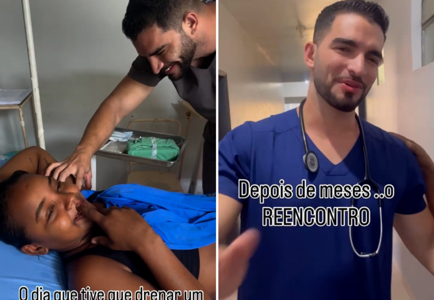 mulher-reencontra-‘medico-bonitao’-apos-de-atendimento-viralizar;-assista