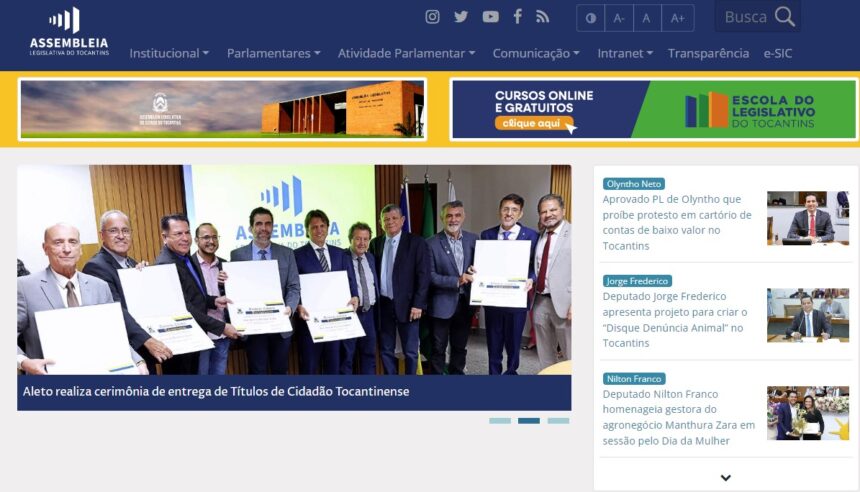 site-da-aleto-volta-a-funcionar-apos-apagao