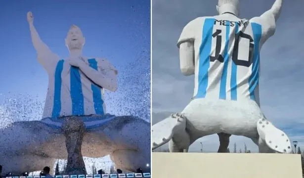 estatua-de-messi-vira-alvo-de-piadas-na-internet-por-formato-esquisito