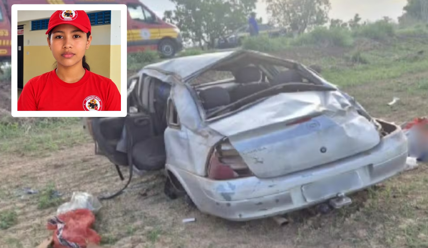 adolescente-de-12-anos,-aluna-do-bombeiro-mirim,-morre-em-capotamento-na-br-235;-motorista-foi-preso